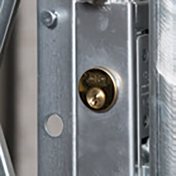 IEP Cylinder Lock for Folding Security Gates and Doors (Stainless Steel)