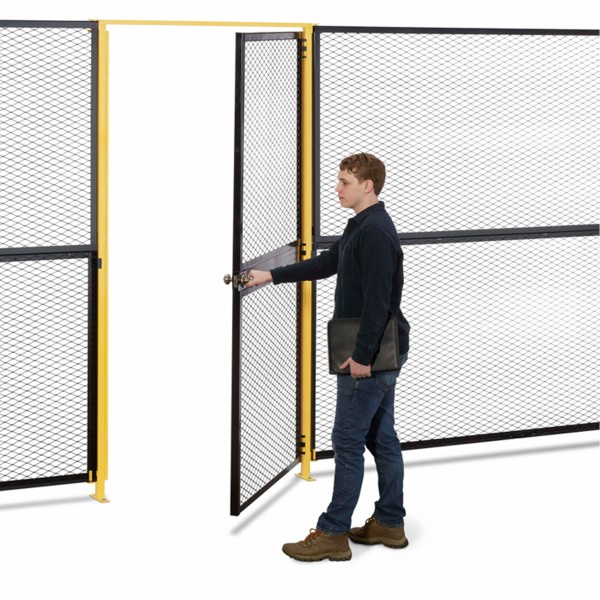 IEP OverEZ 3' Width x 8' Height Hinged Door for Mesh Partitions with Lock - OEZ-HD3