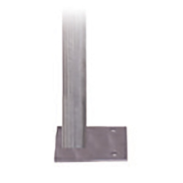 IEP 2" x 2" x 8' Post with 6" Base Plate for Single and Pair Folding Security Gates