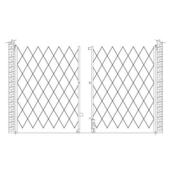 IEP 6.5' x 10' Medium-Duty ECO Folding Security Gates (Galvanized Steel) - PECO1065