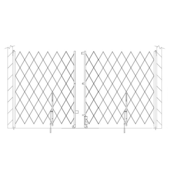 IEP 7' x 18' Heavy-Duty Pair Folding Security Gate (Galvanized Steel) - PFG1870