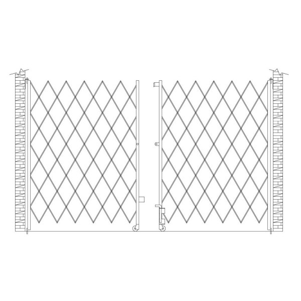 IEP 7' x 8' Heavy-Duty Pair Folding Security Gate (Galvanized Steel) - PFG870 - Size Shown In Image May Not Match Product Listed