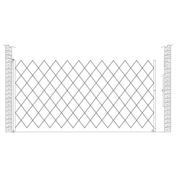 IEP 6.5' x 4' Medium-Duty ECO Folding Security Gates (Galvanized Steel) - SECO-465