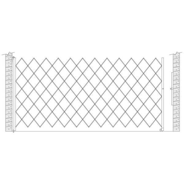 IEP 7.5' x 6' Medium-Duty ECO Folding Security Gates (Galvanized Steel) - SECO-675