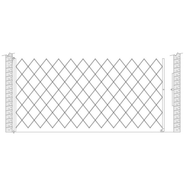 IEP 7.5' x 8' Medium-Duty ECO Folding Security Gates (Galvanized Steel) - SECO-875