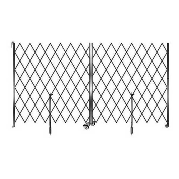 IEP 6.5' x 12' Heavy-Duty Single Folding Security Gate (Galvanized Steel) - SSG1265