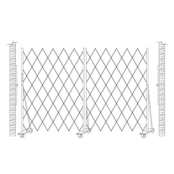 IEP 7.5' x 12' Heavy-Duty Standard Access Control Portable Security Gates - XL1275