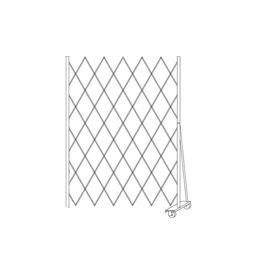 IEP 6.5' x 6' Heavy-Duty Add-On Access Control Portable Security Gates ...