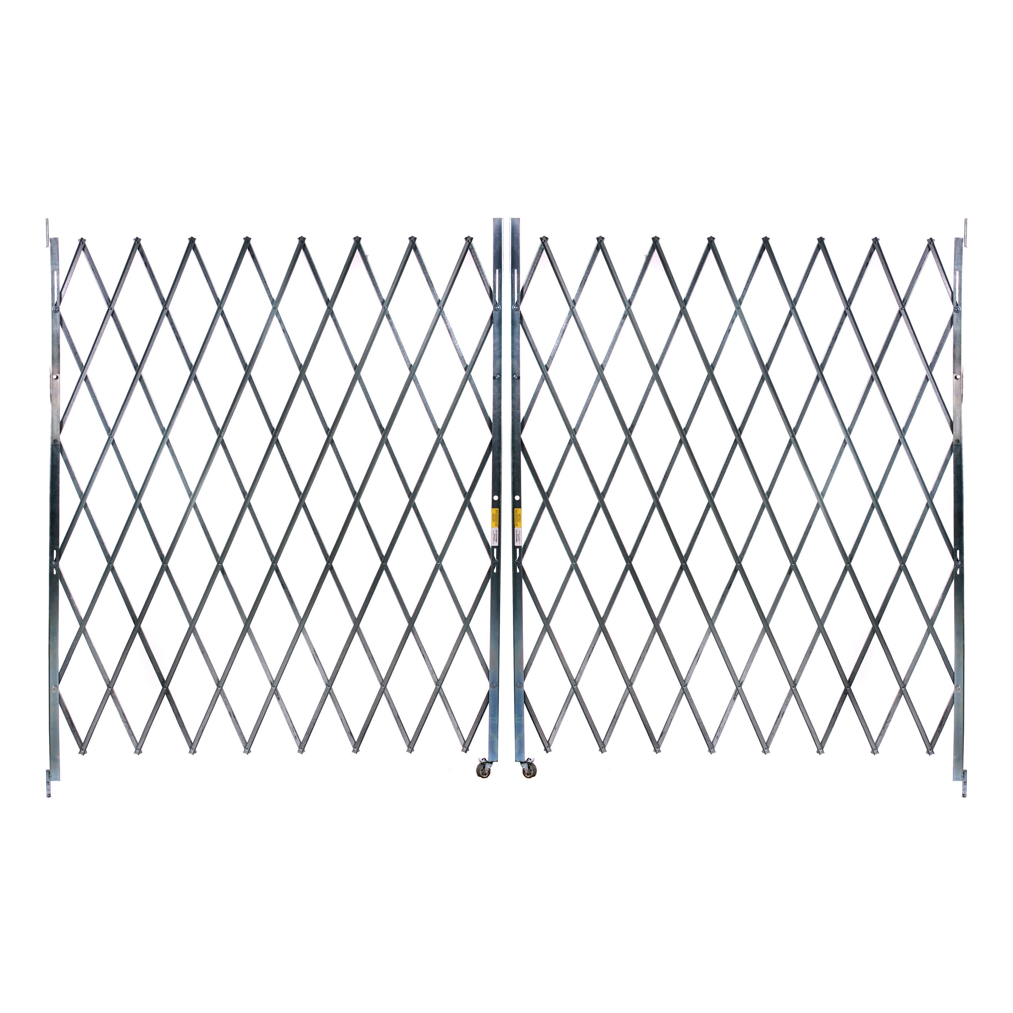 Match Steel Gate IEP Galvanized Double Industrial Folding Security Gate (6.5' x 12 ...