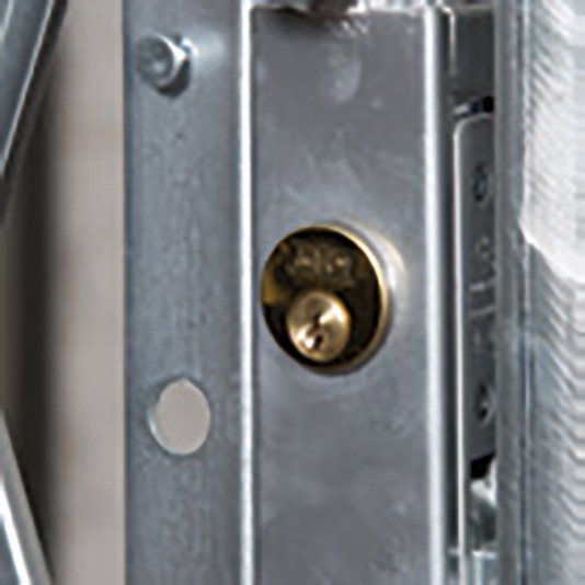 IEP Cylinder Lock for Folding Security Gates and Doors (Stainless Steel)