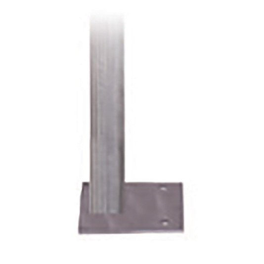 IEP 2" x 2" x 8' Post with 6" Base Plate for Single and Pair Folding Security Gates