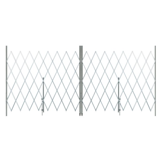 IEP 7.5' x 14' Medium-Duty ECO Folding Security Gates (Galvanized Steel) - PECO1475