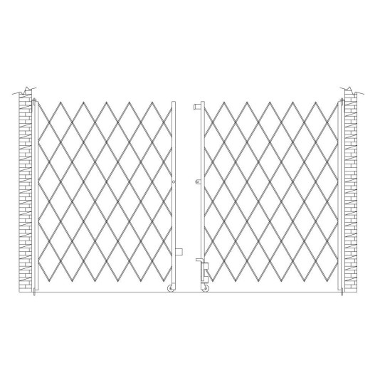IEP 6.5' x 10' Medium-Duty ECO Folding Security Gates (Galvanized Steel) - PECO1065