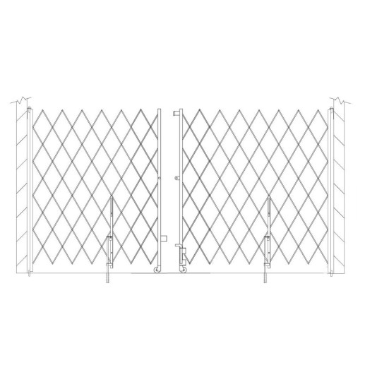 IEP 7' x 14' Heavy-Duty Pair Folding Security Gate (Galvanized Steel) - PFG1470 - Size Shown In Image May Not Match Product Listed