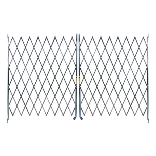 IEP 6.5' x 12' Heavy-Duty Pair Folding Security Gate (Galvanized Steel) - PFG1265 - Size Shown In Image May Not Match Product Listed