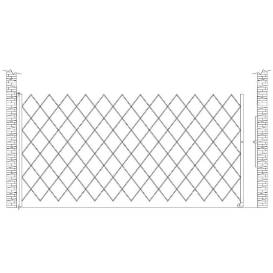 IEP 6.5' x 5'Medium-Duty ECO Folding Security Gates (Galvanized Steel) - SECO-565