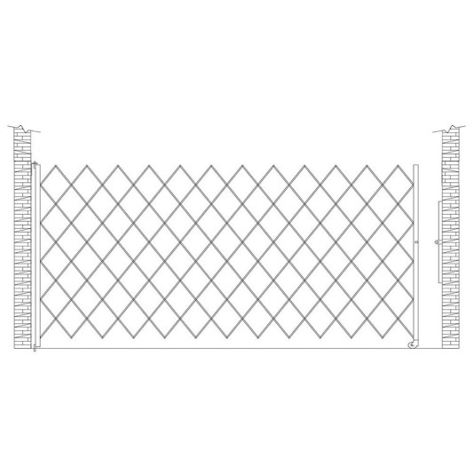IEP 6.5' x 6' Medium-Duty ECO Folding Security Gates (Galvanized Steel) - SECO-665