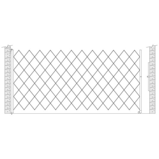 IEP 7.5' x 6' Medium-Duty ECO Folding Security Gates (Galvanized Steel) - SECO-675