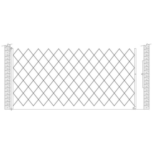 IEP 7.5' x 8' Medium-Duty ECO Folding Security Gates (Galvanized Steel) - SECO-875