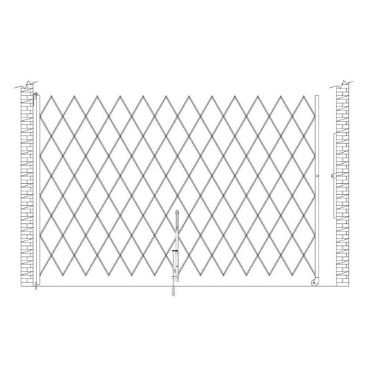 IEP 8.5' x 9' Heavy-Duty Single Folding Security Gate (Galvanized Steel) - SSG985