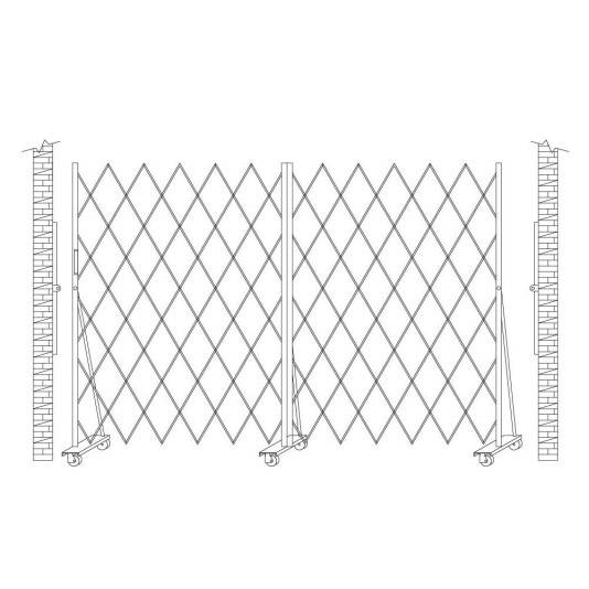 IEP 7.5' x 12' Heavy-Duty Standard Access Control Portable Security Gates - XL1275