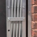IEP 66" x 60" Heavy-Duty Pedestrian Folding Security Door (Galvanized Steel) - D66 - Size Shown May Vary From Size Purchased
