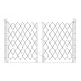 IEP 6.5'x 8' Medium-Duty ECO Folding Security Gates (Galvanized Steel) - PECO865