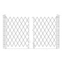 IEP 7' x 10' Heavy-Duty Pair Folding Security Gate (Galvanized Steel) - PFG1070