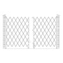 IEP 6.5' x 8' Heavy-Duty Pair Folding Security Gate (Galvanized Steel) - PFG865