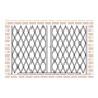 IEP Maximum-Duty Fixed Bottom Track Scissor Storefront Pair Folding  Security Gate