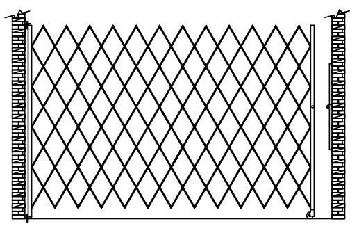Single Folding Security Gate Installation