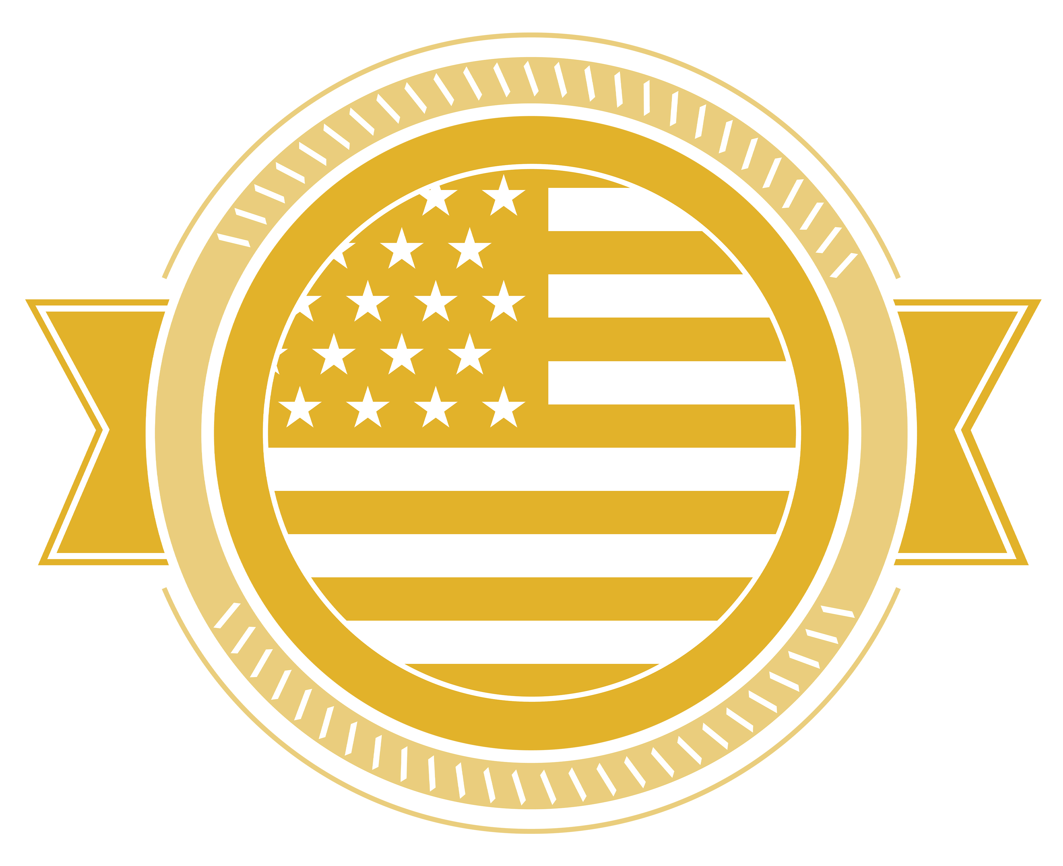 american badge yellow