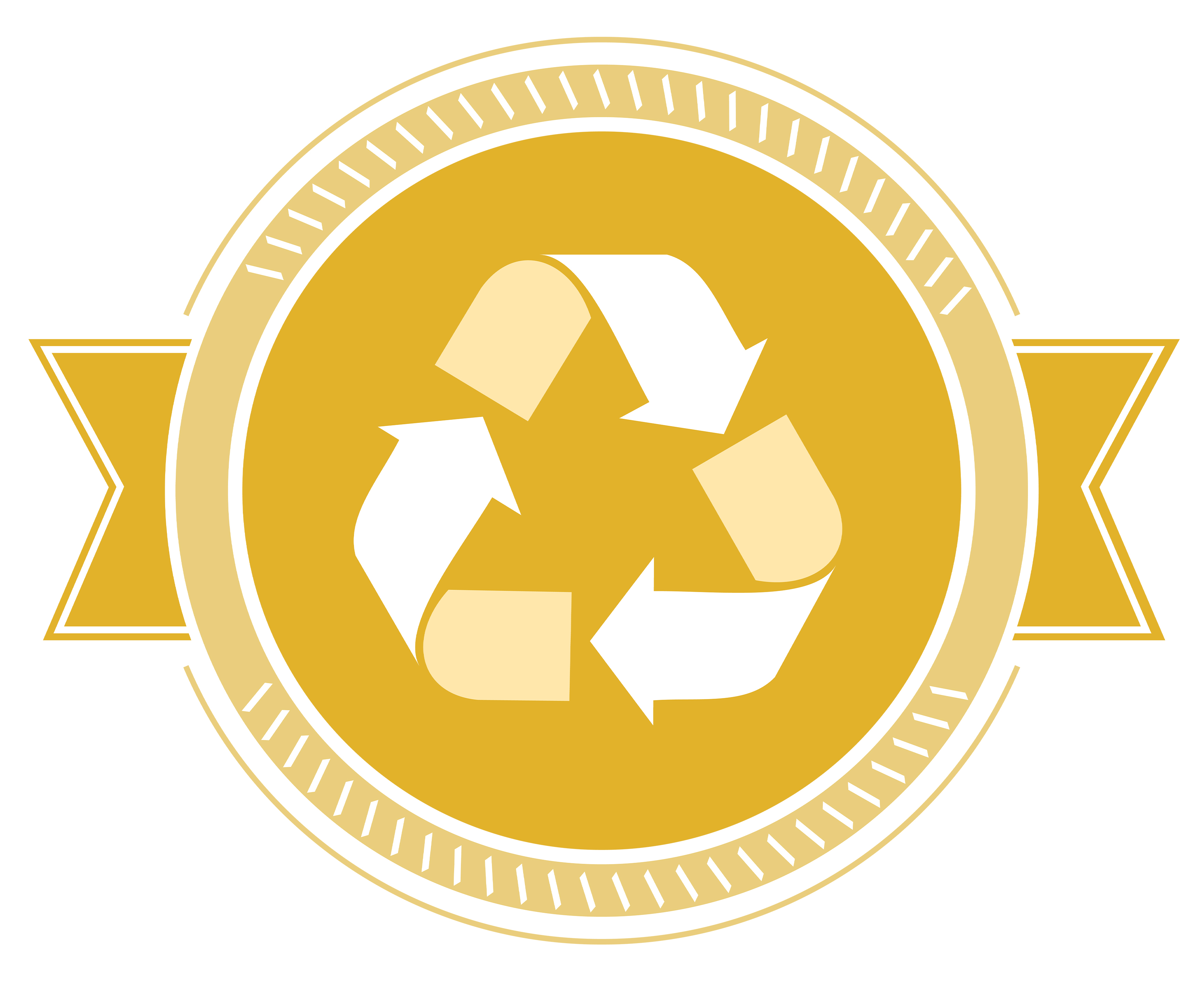 recycle badge yellow